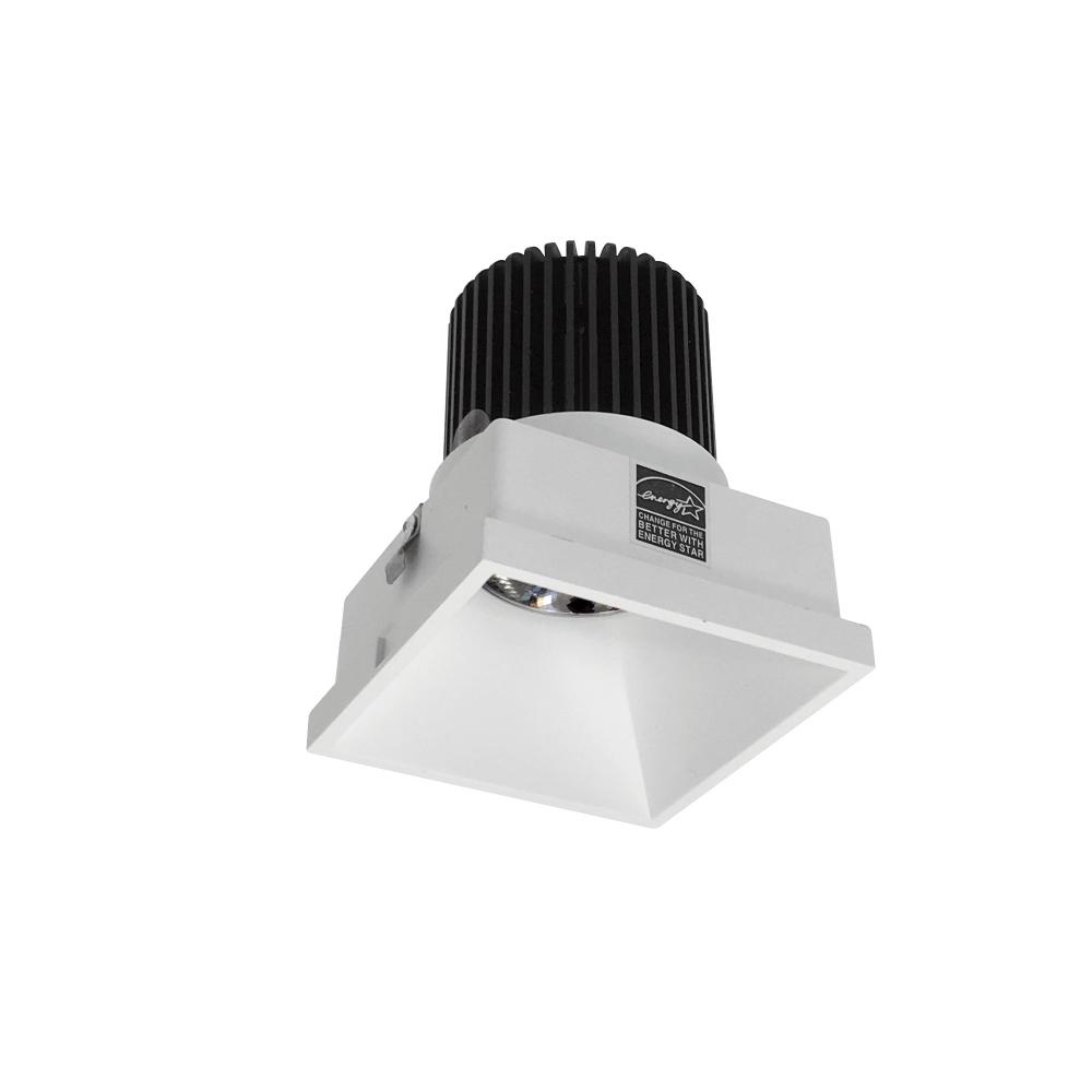 4" Iolite LED Square Trimless Downlight, 10-Degree Optic, 800lm / 12W, 4000K, Matte Powder White