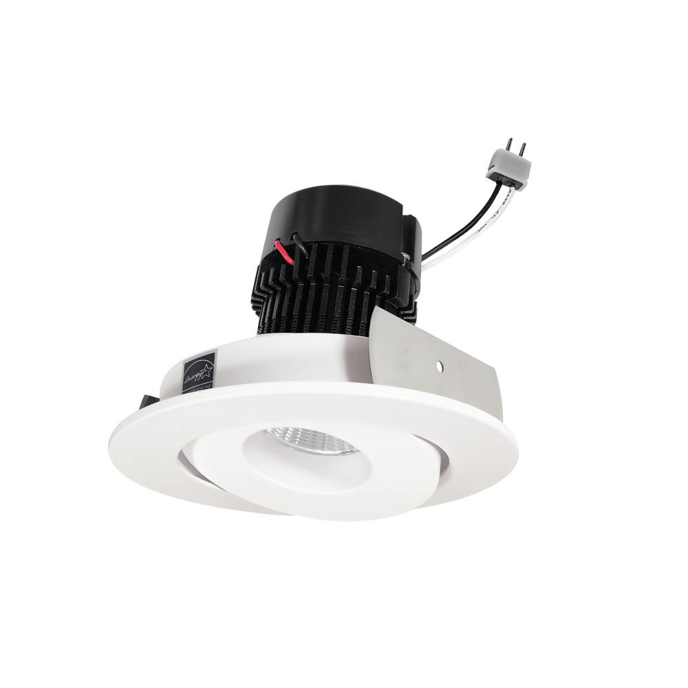 4" Pearl Low Voltage LED Round Adjustable Gimbal Retrofit, 1050lm / 11W, 2700K, White Finish