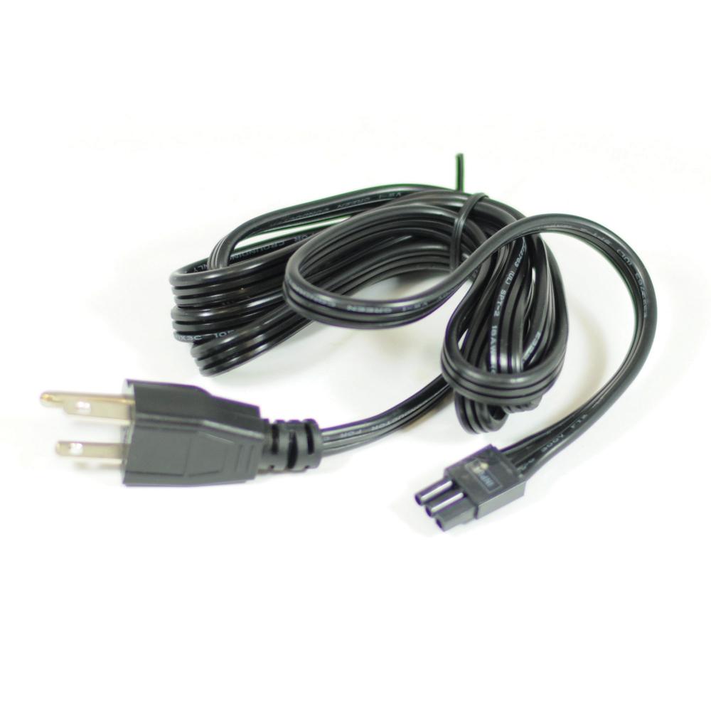 72" LEDUR Cord & Plug, Black