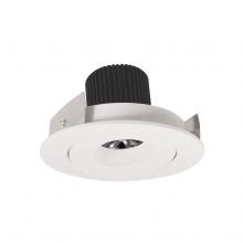 Nora NIO-4RG30QWW - 4" Iolite LED Round Adjustable Gimbal, 10-Degree Optic, 800lm / 12W, 3000K, White Finish