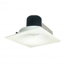 Nora NIO-4SNB35XMPW/10 - 4" Iolite LED Square Bullnose, 1000lm / 14W, 3500K, Matte Powder White Finish