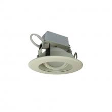 Nora NLCBC-46935XWWEM - 4" Cobalt Adjustable LED Retrofit, 1000lm / 12W, 3500K, White Reflector / White Flange,