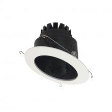 Nora NRM3-6S2L240FB - 6" Marquise III Round Slope Baffle, 1200lm, 4000K, Flood Optic, Black Baffle/White Flange