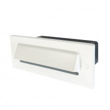 Nora NSW-843/32W - Brick Die-Cast LED Step Light w/ Horizontal Shroud Face Plate, 149lm / 4.6W, 3000K, White Finish