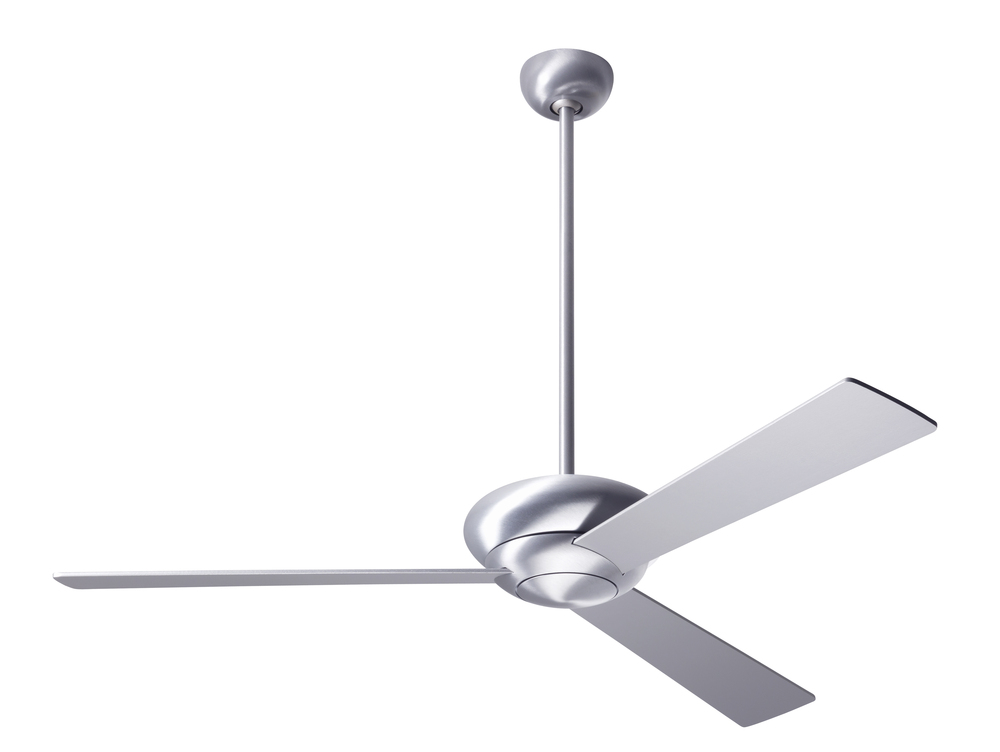 Altus Fan; Brushed Aluminum Finish; 52" Black Blades; No Light; Fan Speed and Light Control (2-w