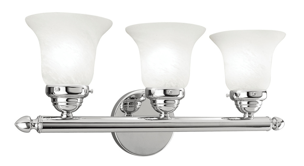 3 Light Polished Chrome Bath Light