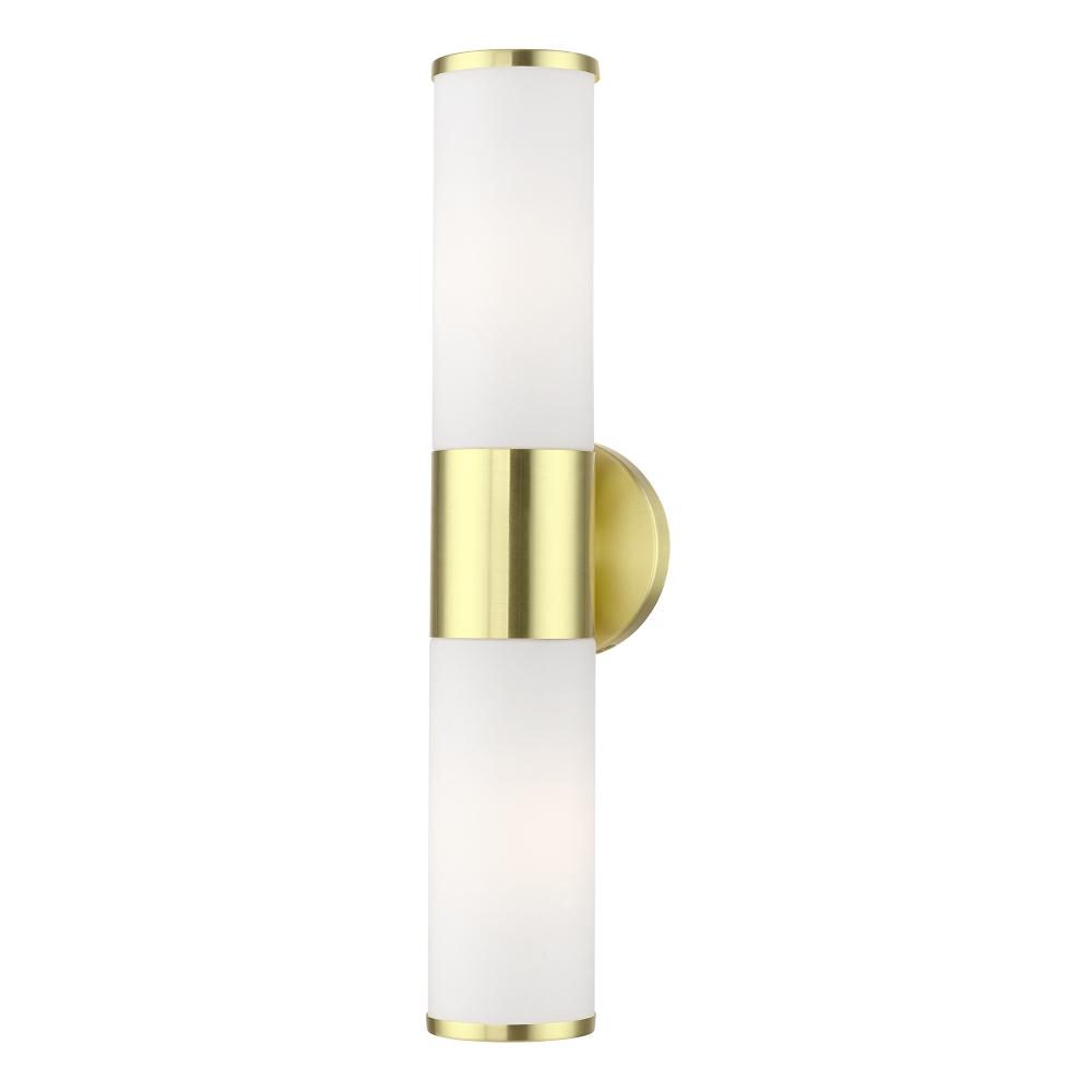 2 Light Satin Brass ADA Vanity Sconce