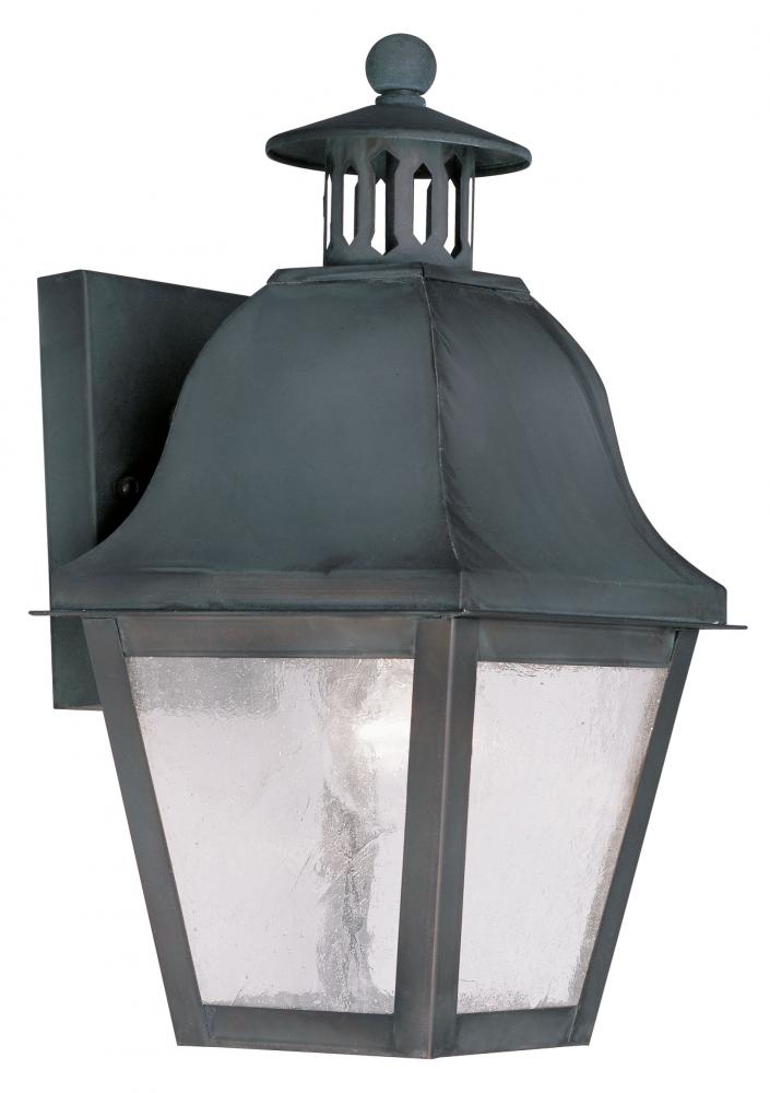 1 Light Charcoal Outdoor Wall Lantern