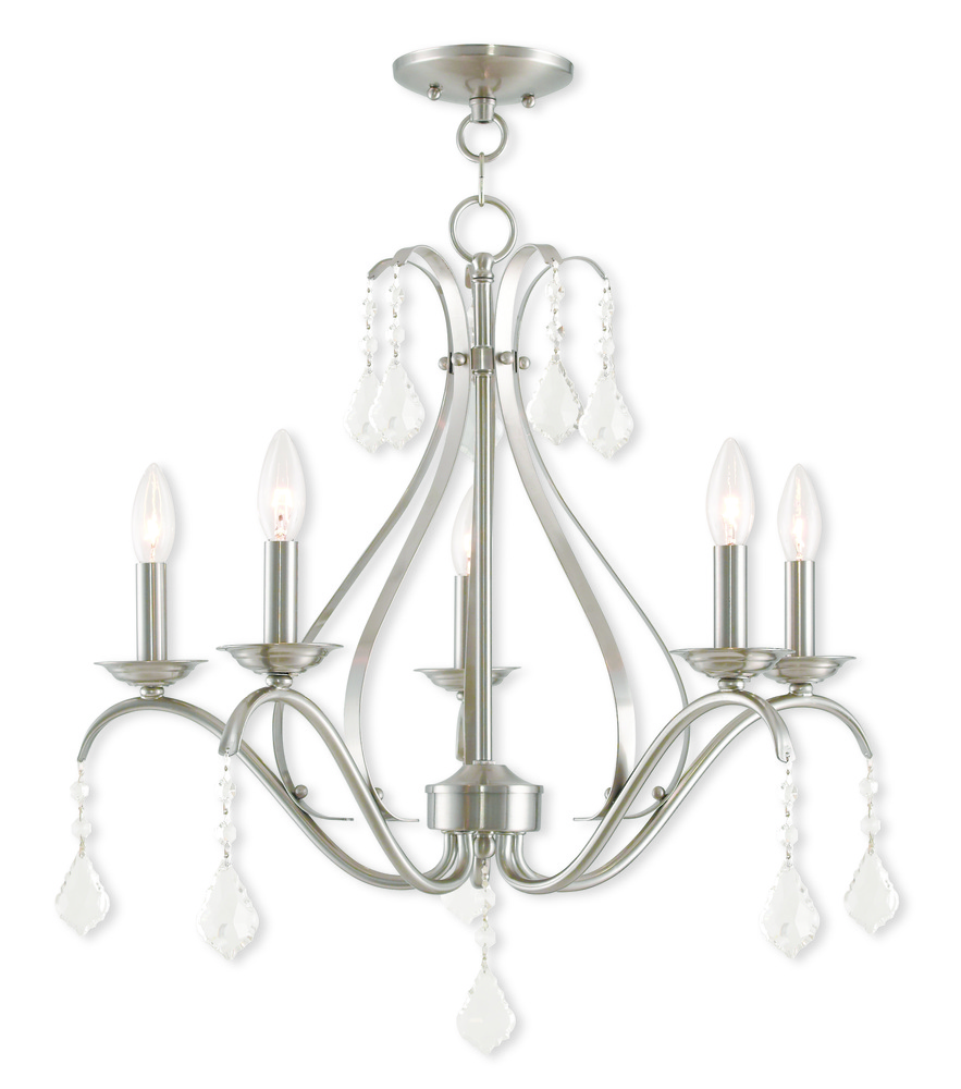 5 Light Brushed Nickel Chandelier