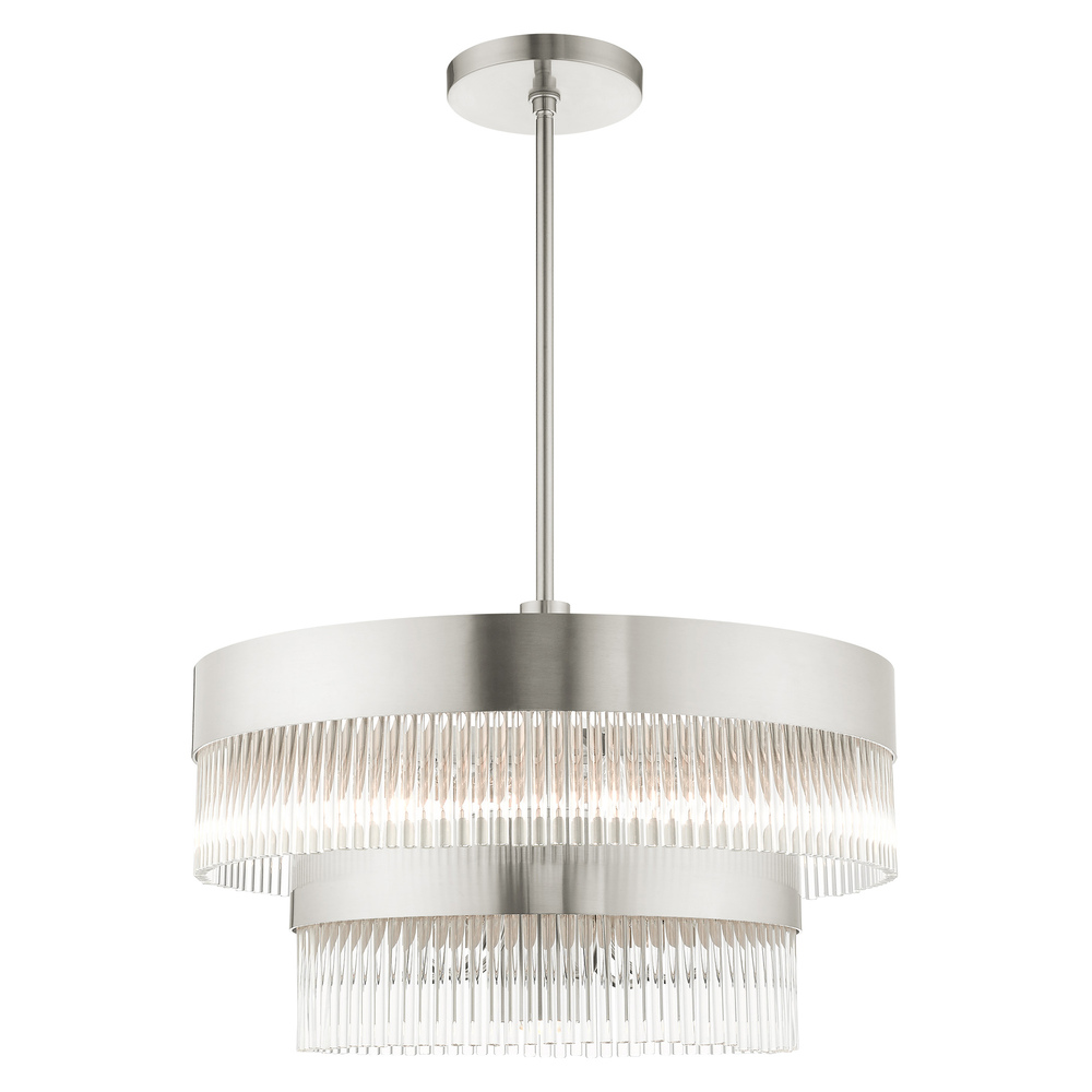 6 Lt Brushed Nickel Chandelier