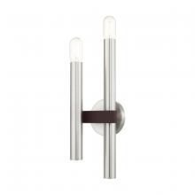 Livex Lighting 15832-91 - 2 Lt Brushed Nickel & Bronze Wall Sconce