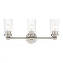 Livex Lighting 18083-91 - 3 Light Brushed Nickel Vanity Sconce