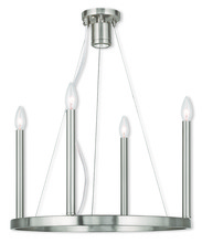 Livex Lighting 40244-91 - 4 Light + 1 Light BN Chandelier