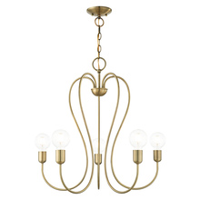 Livex Lighting 41365-01 - 5 Lt Antique Brass Chandelier