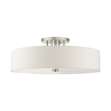 Livex Lighting 45798-91 - 6 Lt Brushed Nickel Semi Flush