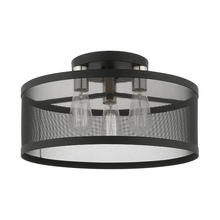 Livex Lighting 46219-04 - 3 Lt Black Semi Flush Mount