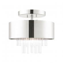 Livex Lighting 48872-35 - 3 Lt Polished Nickel Ceiling Mount