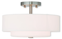 Livex Lighting 51043-91 - 2 Light Brushed Nickel Ceiling Mount