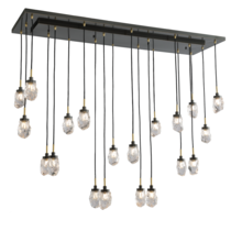 Kanova Lighting KCH1106L-20 - Avola 20 - Light Ice - Drop Rectangular Chandelier