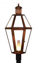 The Coppersmith MV30E-HSI-FT-PF - Mount Vernon 30 Electric-Hurricane Shade-Fluted Top-Post Fitter