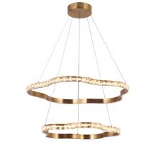 LNC Home HA05109B - Deslumbrante 2-Light LED Chandelier