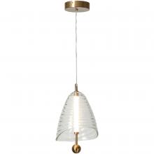 LNC Home HA0518901 - Penstemon 1-Light Glass LED Pendant