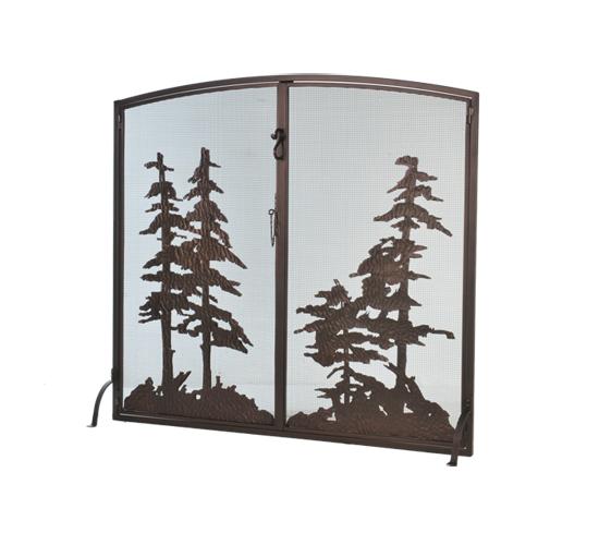 47" Wide X 43" High Tall Pines Fireplace Screen