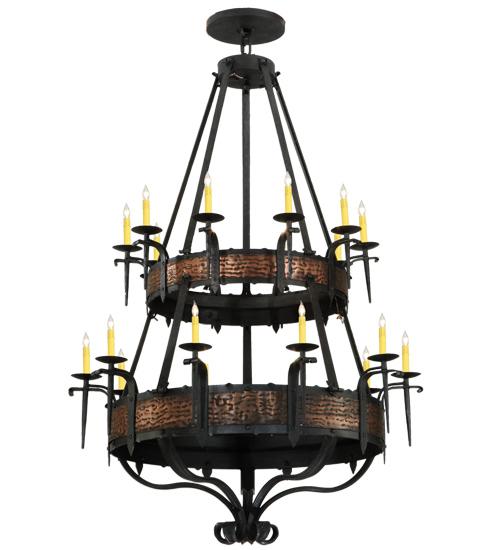 48"W Costello 20 LT Two Tier Chandelier