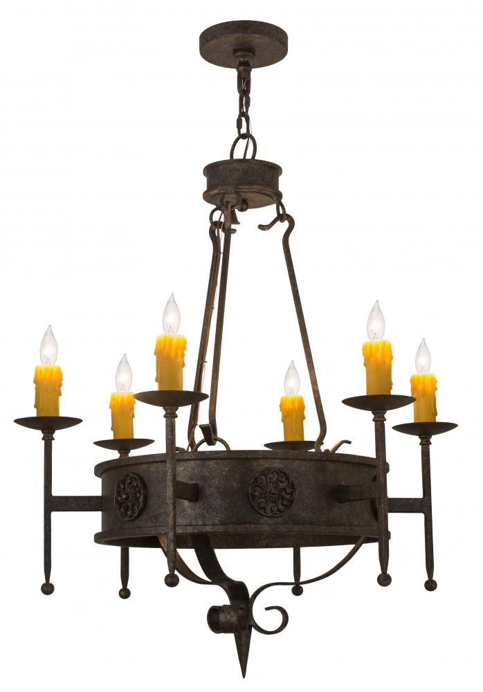 30" Wide Lorenzo 6 Light Chandelier