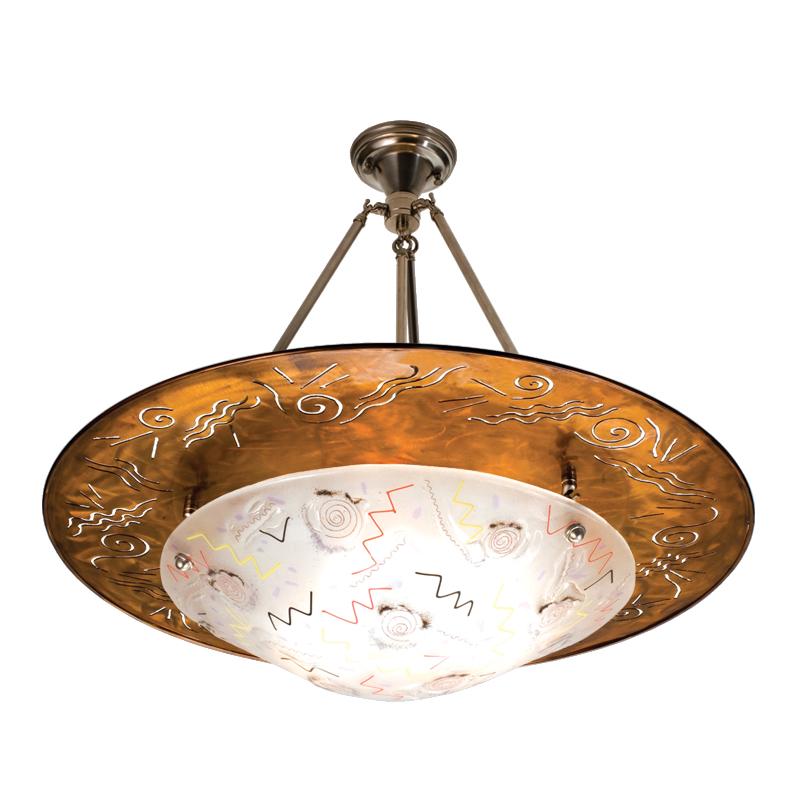 31"W Metro Fusion Super Nova Inverted Pendant