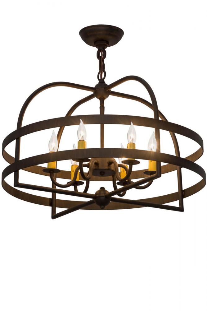 22"W Aldari 6 LT Chandelier