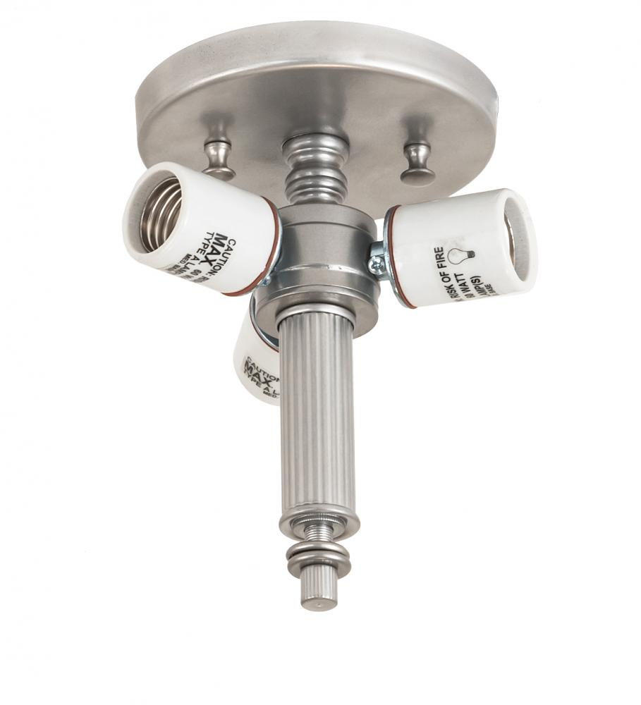 5"W X 7.5"H Brushed Nickel 3 LT Flushmount Hardware