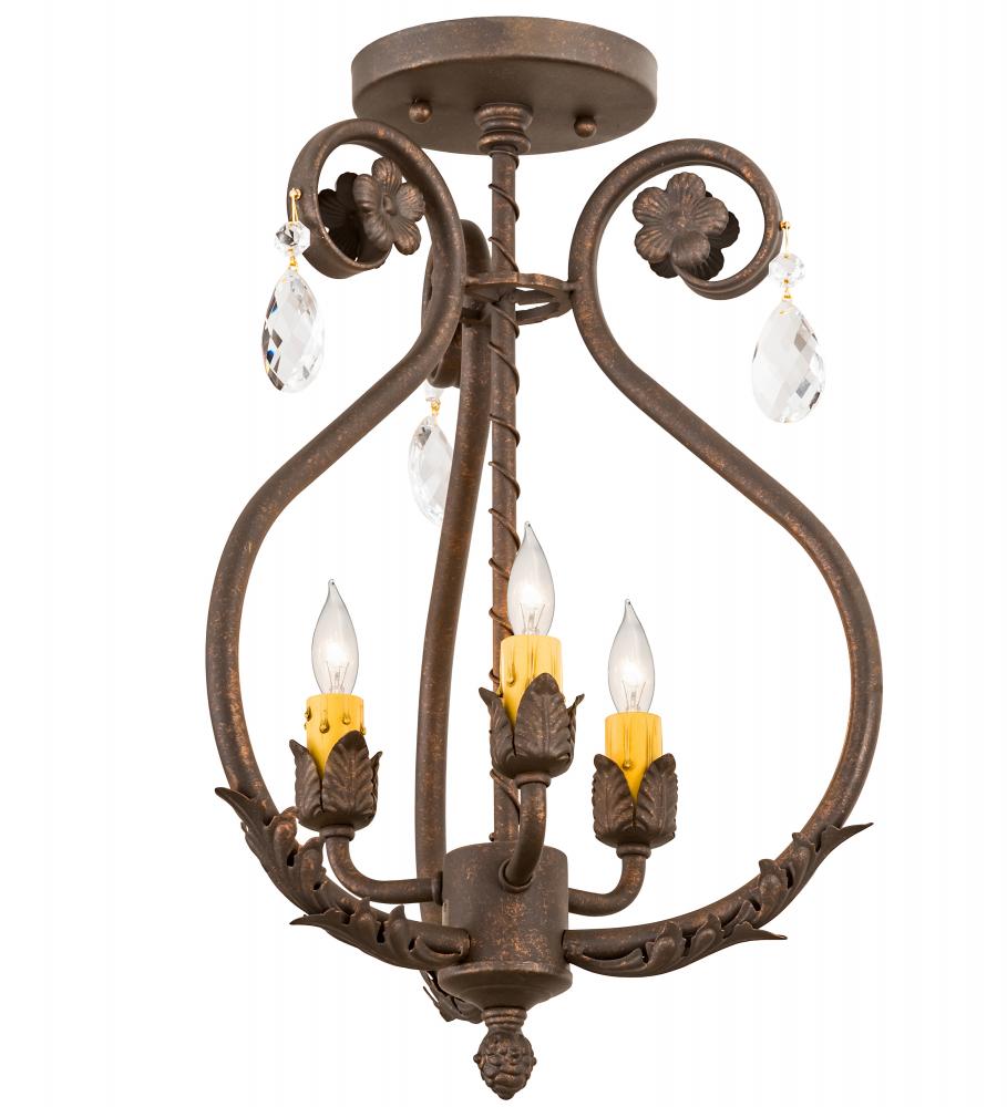 12" Wide Antonia 3 Light Chandelier