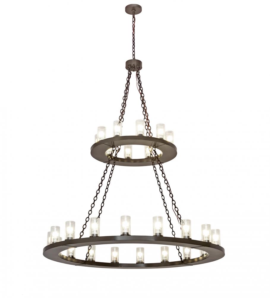 60" Wide Loxley 28 Light Two Tier Chandelier