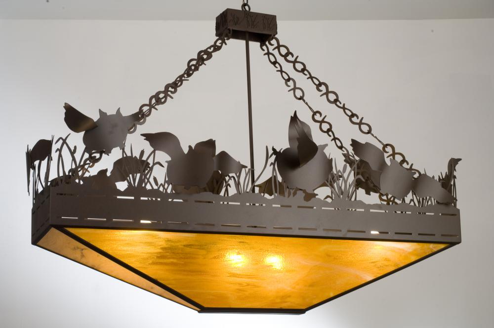 64"L Flying Pigs Oblong Inverted Pendant