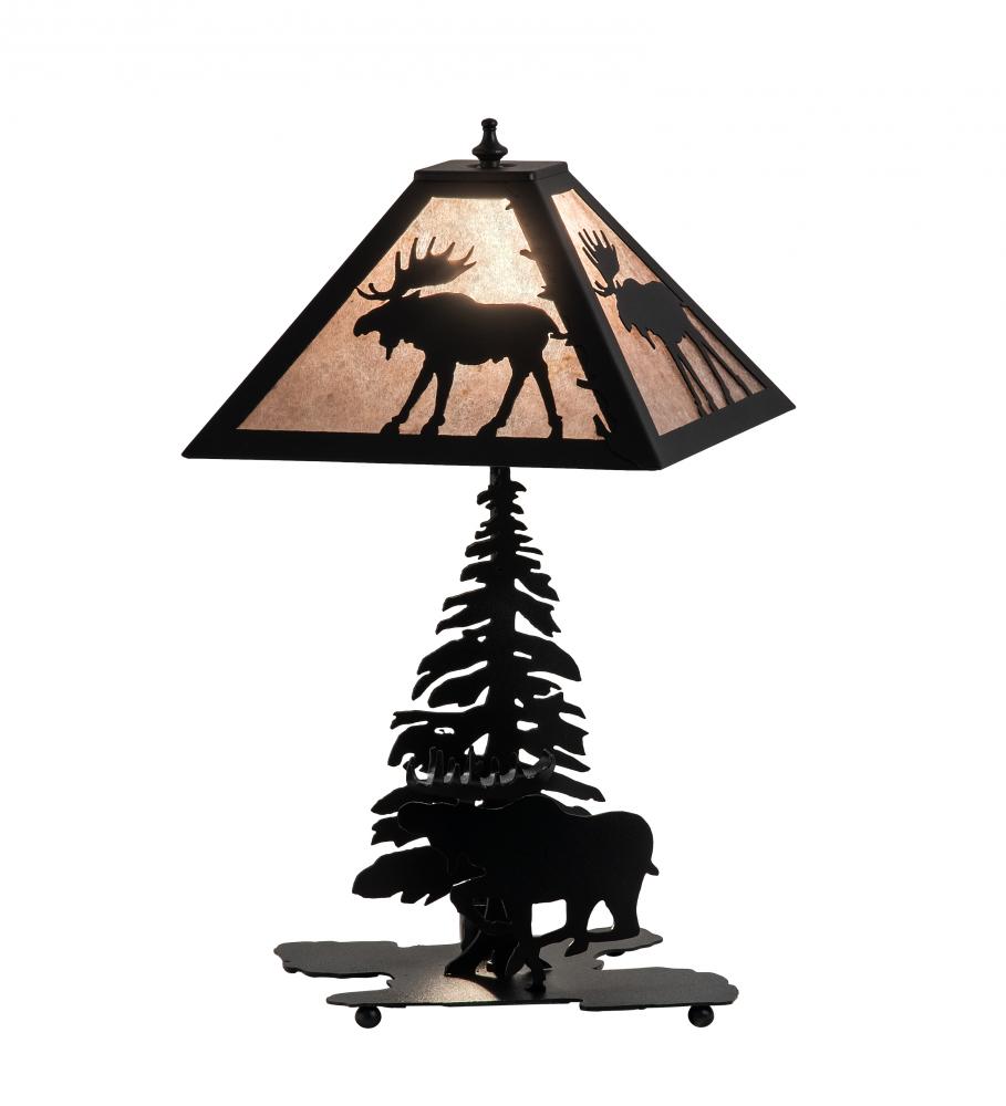 21" High Lone Moose Table Lamp