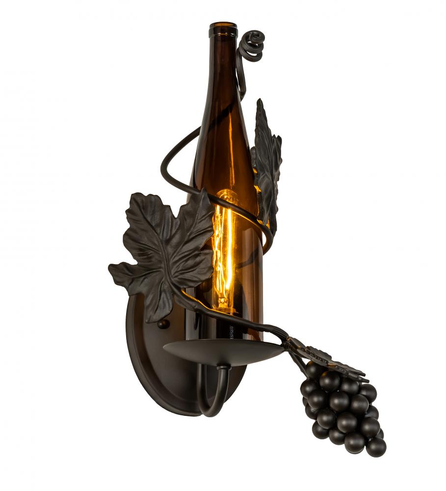 9" Wide Tuscan Vineyard Wine Bottle Wall Sconce