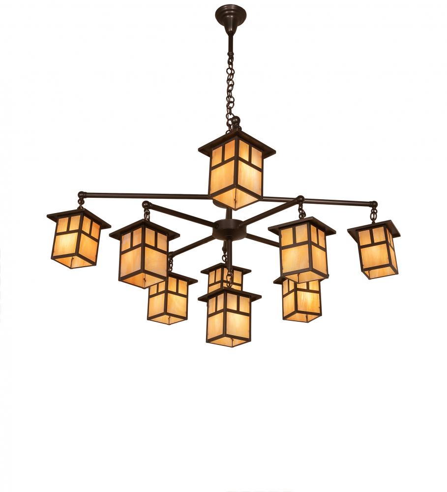 50" Wide Hyde Park "T" Mission 9 Light Chandelier