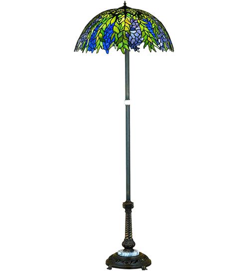 60"H Tiffany Honey Locust Floor Lamp