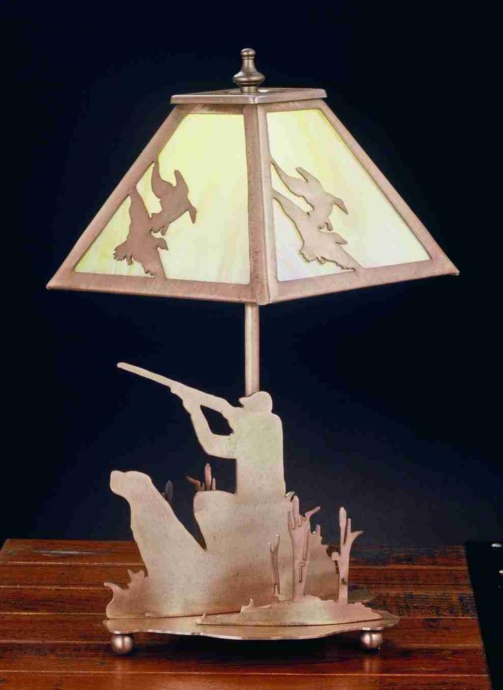 15.5"H Duck Hunter W/Dog Accent Lamp