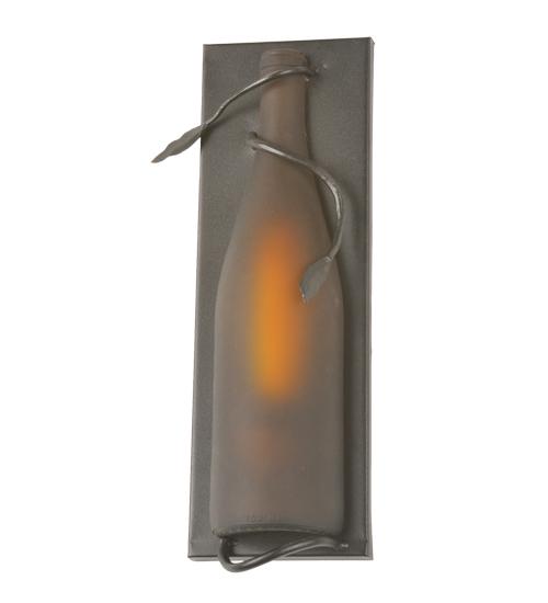 4"W Tuscan Vineyard Wine Bottle Wall Sconce