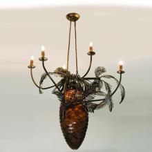 Meyda Green 12363 - 29.5"W Pinecone 5 Arm Chandelier