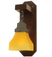 Meyda Green 124482 - 5" Wide Bungalow Frosted Amber Wall Sconce