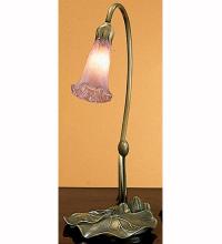 Meyda Green 12615 - 16" High Lavender Pond Lily Mini Lamp