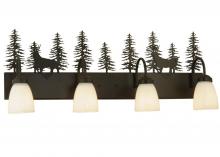 Meyda Green 126281 - 33"W Deer through the Trees 4 LT Vanity Light