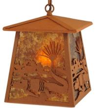 Meyda Green 129680 - 7.25"Sq Alligator Lantern Pendant