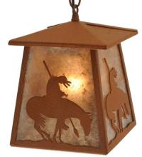 Meyda Green 129681 - 7"Sq Trails End Lantern Pendant