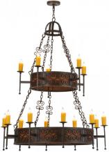 Meyda Green 145918 - 48"W Toscano 15 LT Two Tier Chandelier