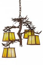 Meyda Green 147619 - 28"W Pine Branch 4 LT Chandelier