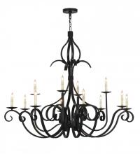 Meyda Green 150271 - 54"W Cypress 12 LT Chandelier